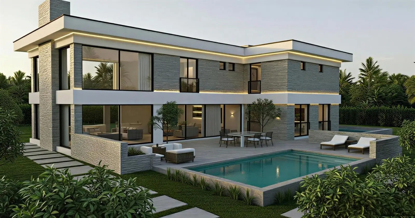 kocaeli derince kasikci 2 kat modern villa projesi render mst mimarlik