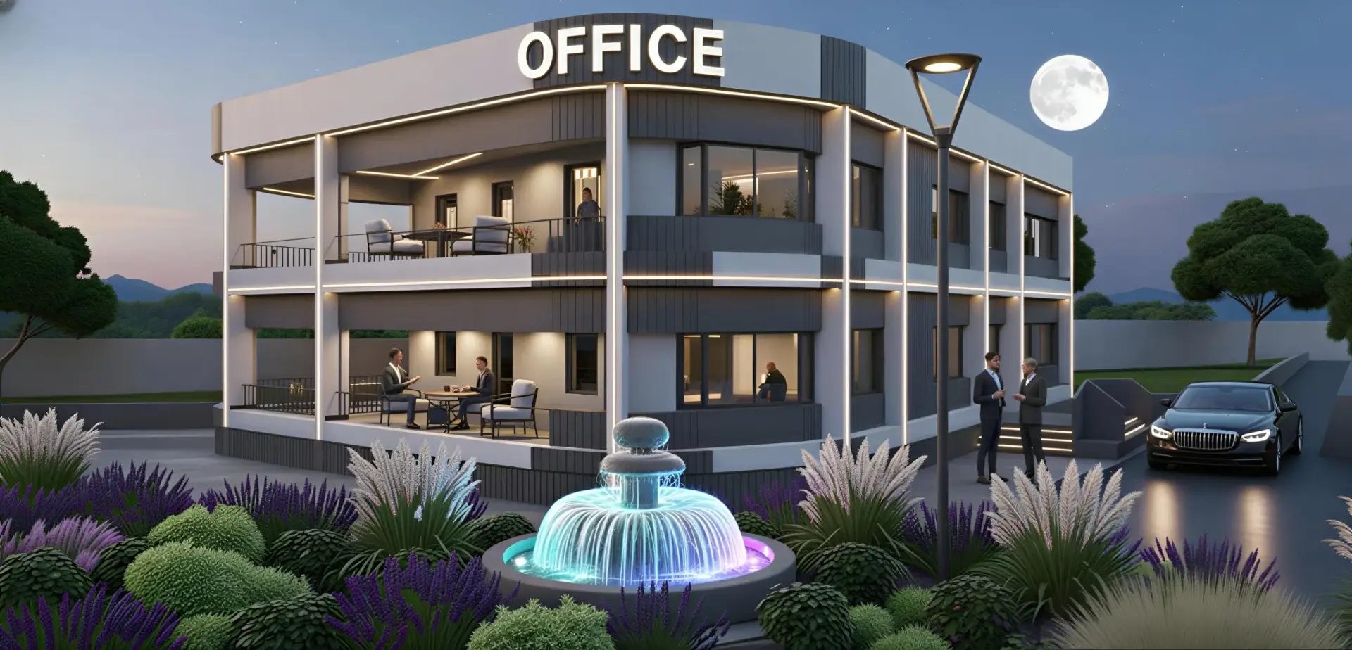 kocaeli derince modern ofis projesi render mst mimarlik