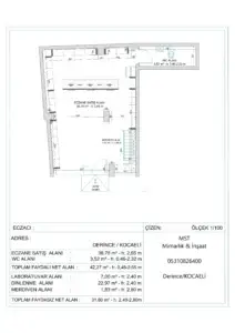 kocaeli eczane kroki plan çizimi 2 mst mimarlik