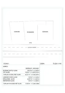 kocaeli eczane kroki plan çizimi 3 mst mimarlik