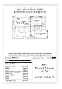 ozel saglik hizmet birimi diyetisyen krokisi nilufer bursa mst mimarlik