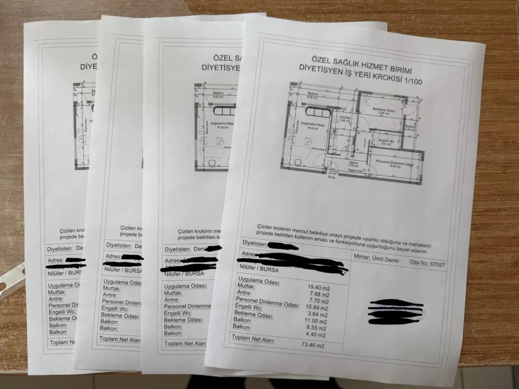 ozel saglik hizmet birimi kroki cizimi ve rolove hizmeti mst mimarlik