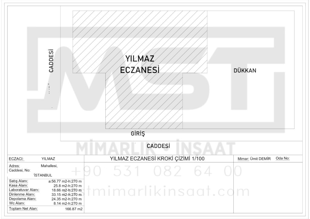 istanbul basaksehir mimar onayli eczane krokisi rolove 2 mst mimarlik