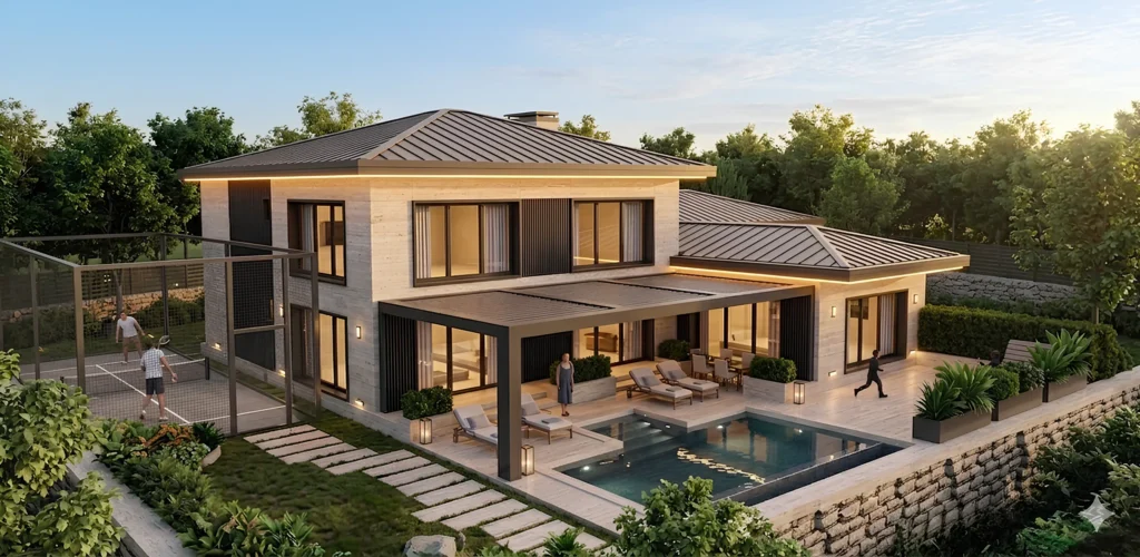 Kocaeli Mimarlık Ofisi kocaeli izmit baglica 500 m2 villa ruhsat proje tasarimi 3d render mst mimarlik 4