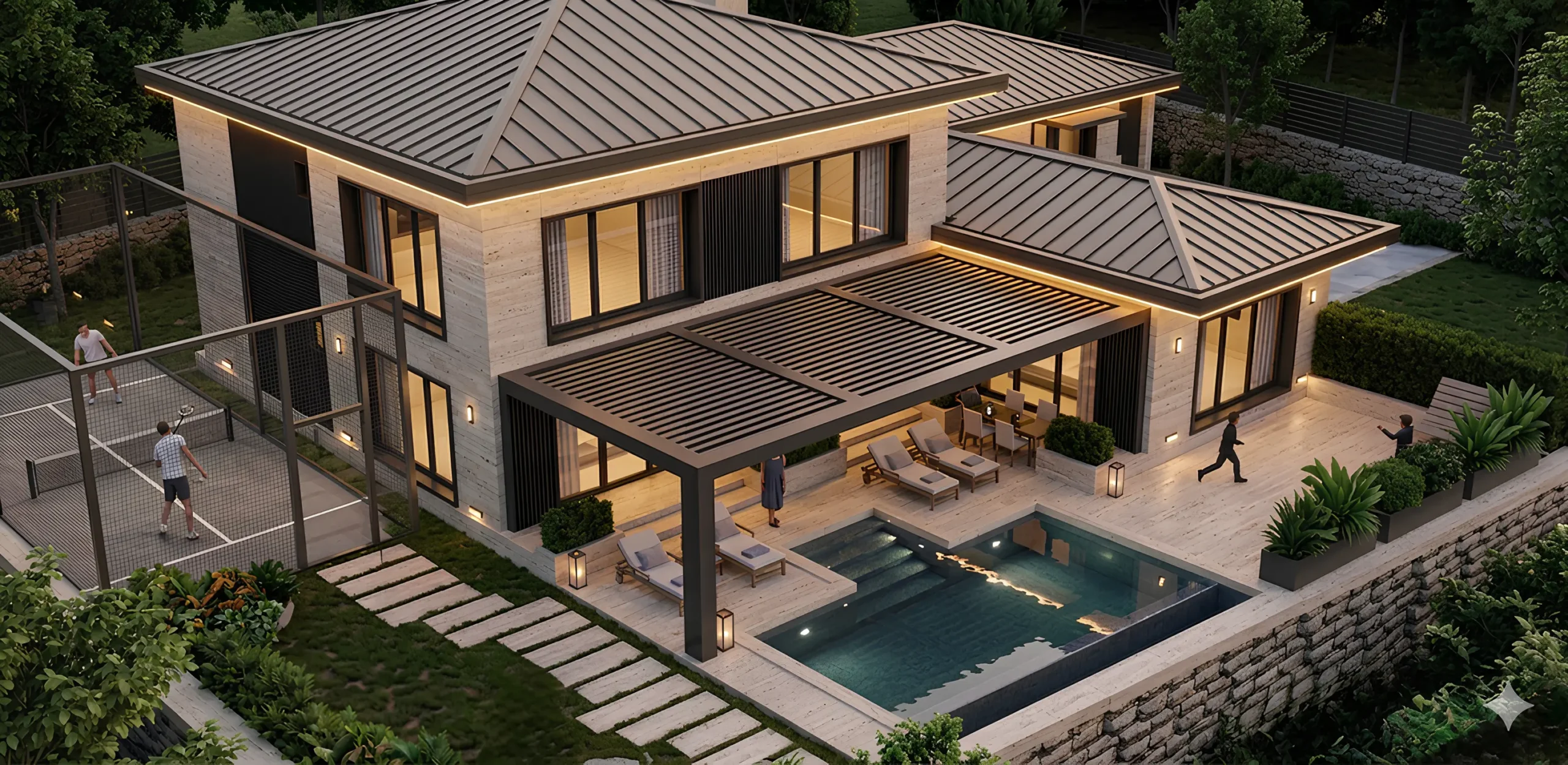 kocaeli izmit baglica 500 m2 villa ruhsat proje tasarimi 3d render mst mimarlik 5