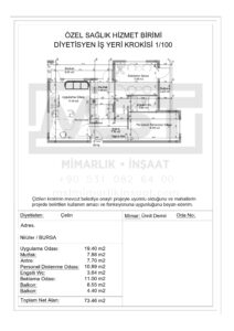 ozel saglik hizmet birimi diyetisyen krokisi nilufer bursa mst mimarlik