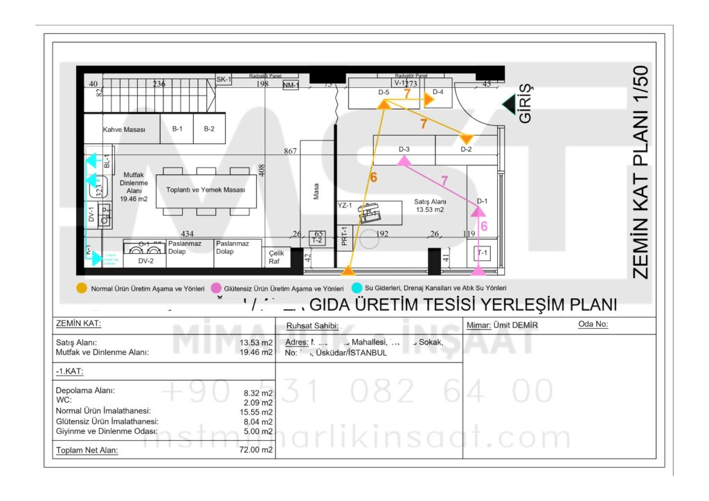 uskudar istanbul gida uretim tesisi kroki cizimi rolove mst mimarlik
